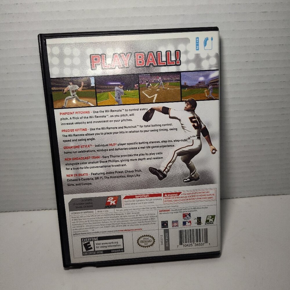 Major League Baseball 2K9 (Wii, 2009) CIB - Picture 2 of 3